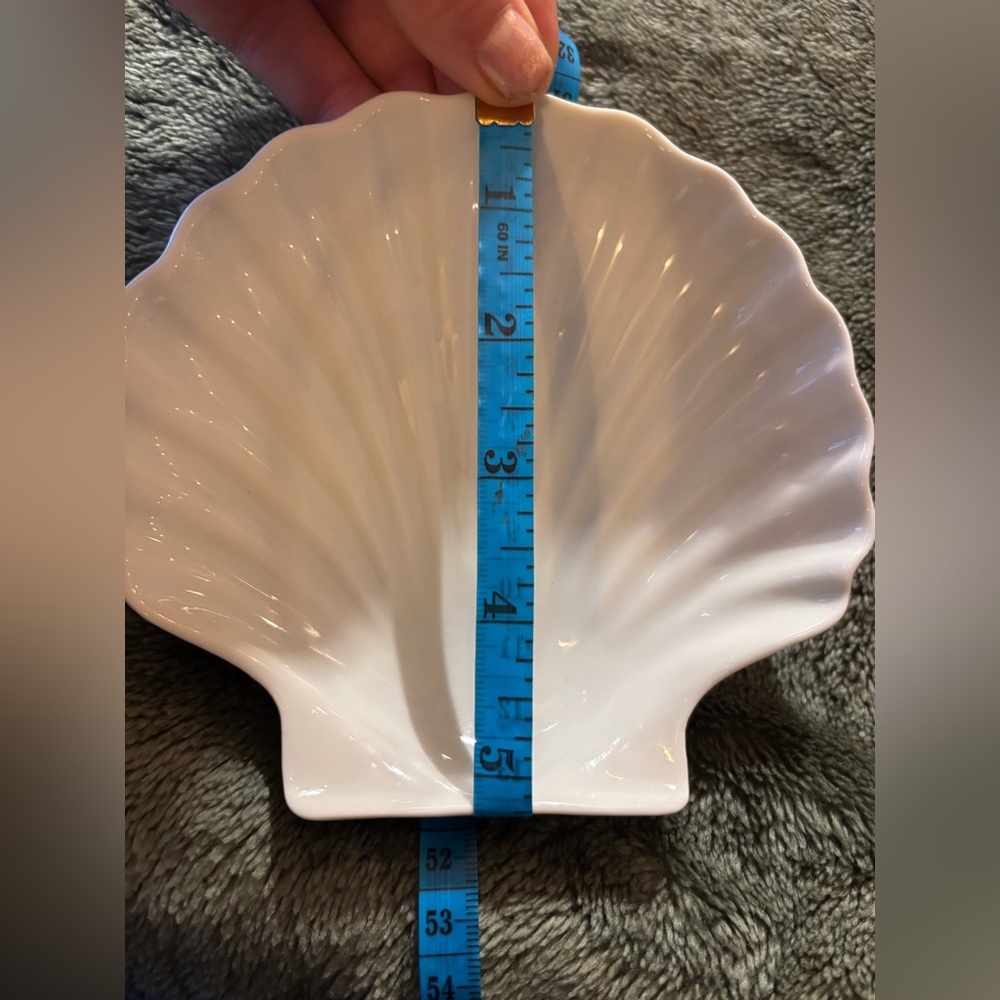 CERAMIC Clam Shell Bowl Set of 3 Fancy Ocean Inspired Beach Dinner Party Seafood - Picture 15 of 16